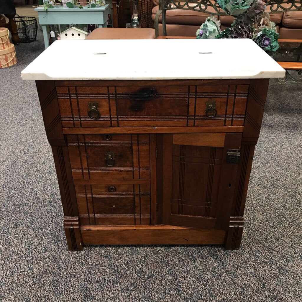 Marble Top Wash Stand (29x30x16)