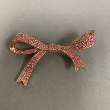 Load image into Gallery viewer, Kenneth J Lane Pink Rhinestone Bow Brooch Pin (2.5&quot;)
