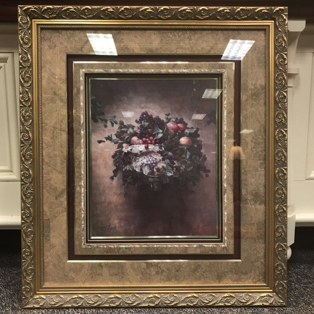 Gold Framed Fruitful Season by Finley Print (36x32)