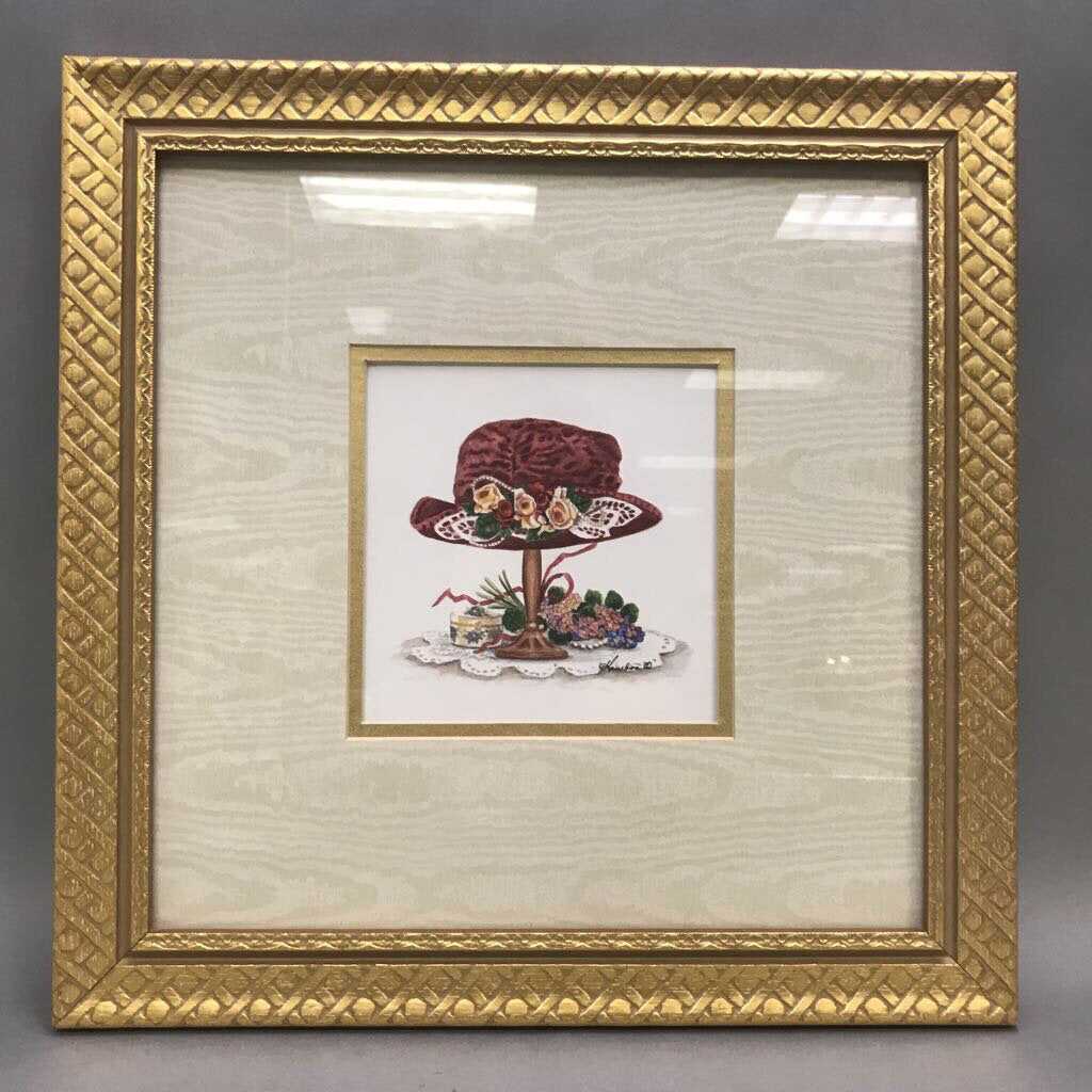 Framed Gamboa Art Print - Hat Display #10 (~15.5x15.5)