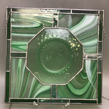 Load image into Gallery viewer, Art Glass Window Vintage Uranium Depression Plate Stained Glass (12.5x12.5)
