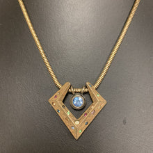 Load image into Gallery viewer, Patricia Locke Two Tone Multicolor Crystal Pendant on Snake Chain (18")
