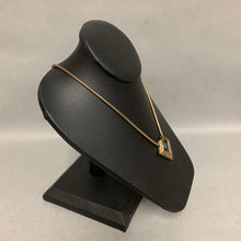 Load image into Gallery viewer, Patricia Locke Two Tone Multicolor Crystal Pendant on Snake Chain (18")
