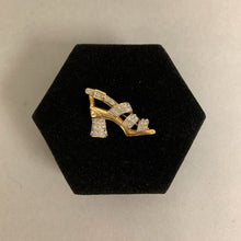 Load image into Gallery viewer, Vintage Barbara Mandrell Pave Rhinestone High Heel Shoe Brooch Pin (2&quot;)
