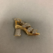 Load image into Gallery viewer, Vintage Barbara Mandrell Pave Rhinestone High Heel Shoe Brooch Pin (2&quot;)
