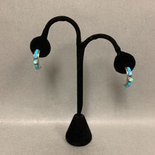Load image into Gallery viewer, Vintage Native American Signed Sterling Fire Opal Earrings (1&quot;)
