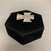 Load image into Gallery viewer, Carolyn Pollack Sterling Angel Cross Brooch Pin w/ Pendant Loop (1.75&quot;)

