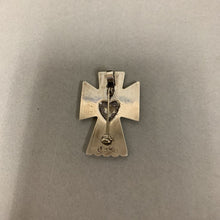 Load image into Gallery viewer, Carolyn Pollack Sterling Angel Cross Brooch Pin w/ Pendant Loop (1.75&quot;)
