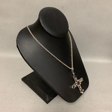 Load image into Gallery viewer, Nicky Butler Sterling Amethyst Moonstone Pearl Cross Pendant on 36&quot; Chain
