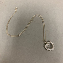 Load image into Gallery viewer, Sterling Cubic Zirconia Heart Pendant on 18" Chain
