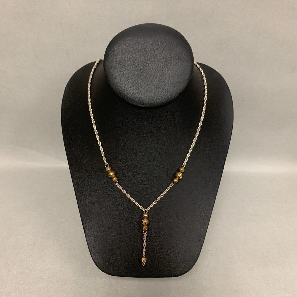 Milor Italian Sterling Gold Plated Accent Y Necklace (18