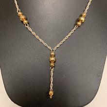 Load image into Gallery viewer, Milor Italian Sterling Gold Plated Accent Y Necklace (18")
