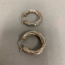 Load image into Gallery viewer, Sterling Twisted Thick Hoop Earrings (1.5&quot;)
