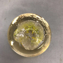 Load image into Gallery viewer, Vintage Hand Blown Glass Art Yellow Paperweight (2.5&quot;)
