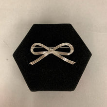 Load image into Gallery viewer, Vintage Trifari Silvertone Bow Brooch &amp; Clip Earrings Set
