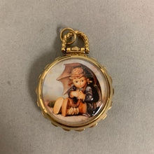 Load image into Gallery viewer, Vintage Hummel Umbrella Girl Pocket Watch Pendant (2&quot;)
