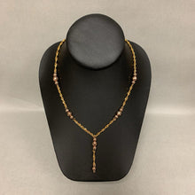Load image into Gallery viewer, Milor Italian Gold Plated Sterling Y Necklace (19&quot;)
