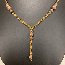 Load image into Gallery viewer, Milor Italian Gold Plated Sterling Y Necklace (19&quot;)
