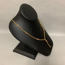Load image into Gallery viewer, Milor Italian Gold Plated Sterling Y Necklace (19&quot;)
