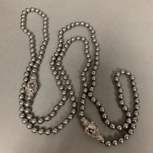 Load image into Gallery viewer, Vintage Joan Rivers Nesting Egg Clasp Gray Faux Pearl Necklace Set (28" &amp; 30")
