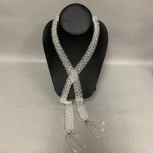 Load image into Gallery viewer, Vintage Art Deco Revival Crystal Bead Pull Through Tassel Necklace (44")
