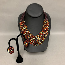 Load image into Gallery viewer, Liz Claiborne Layered Beaded Necklace w/ Clip Earrings Set (17")
