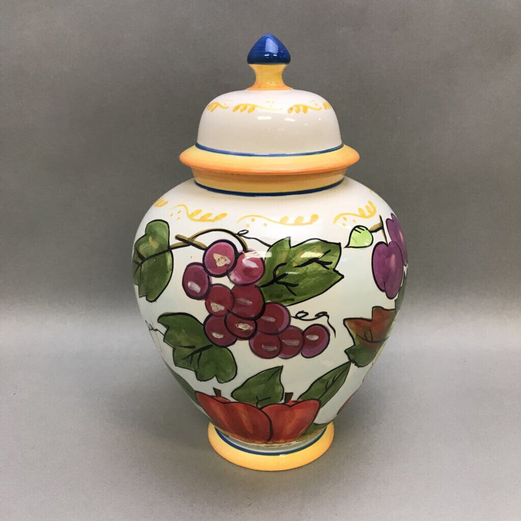 Ginger Jar, Apple & Grapes Pattern (12