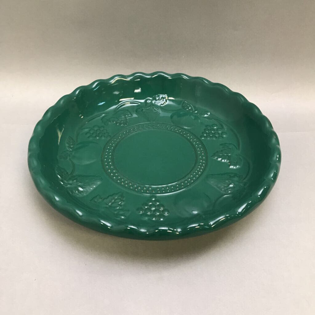 Green Stoneware Pie Pan (2x11x11)
