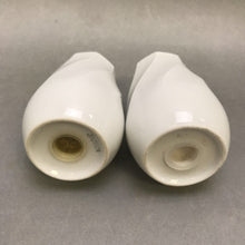 Load image into Gallery viewer, Sheffield Bone White Swirl Pattern Salt &amp; Pepper Shakers Japan (3&quot;)
