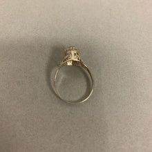 Load image into Gallery viewer, 14K White Gold White Topaz Vintage Engagement Ring sz 6.5 (1.7g)
