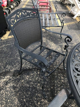 Load image into Gallery viewer, Aluminum Patio Table (27x47) w/4 Chairs Umbrella w/stand
