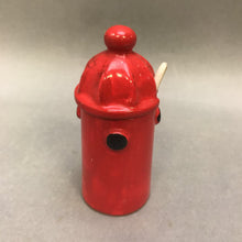Load image into Gallery viewer, Vintage Artmark Japan Ceramic Red Fire Hydrant Jam Jar With Spoon (3&quot;)
