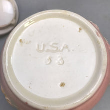 Load image into Gallery viewer, Vintage Hall Pottery Sugar Bowl with Salt &amp; Pepper Set
