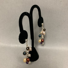 Load image into Gallery viewer, Milor Sterling Multicolor Pearl Quartz Amethyst Dangle Earrings (2.5&quot;)
