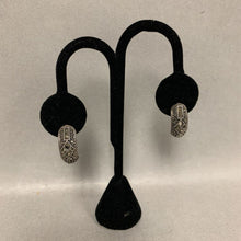 Load image into Gallery viewer, Sterling Marcasite Half Hoop Earrings (1&quot;)
