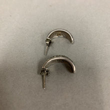Load image into Gallery viewer, Sterling Marcasite Half Hoop Earrings (0.75")
