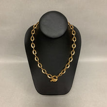 Load image into Gallery viewer, Vintage Nolan Miller Goldtone Rhinestone Toggle Chunky Chain Necklace (19&quot;)
