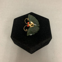Load image into Gallery viewer, Vintage Carved Nephrite Jade Butterfly Moth Brooch Pin (2&quot;)
