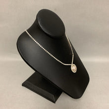 Load image into Gallery viewer, Vintage Rhinestone Faux Pearl Necklace w/ Extender (18")
