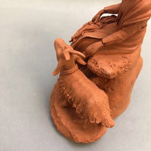 Load image into Gallery viewer, P. Grasso Terracotta Figuine - Woman with Ram (~5.5&quot;)
