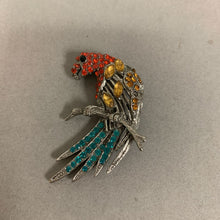 Load image into Gallery viewer, Vintage Thelma Deutch Rhinestone Parrot Brooch Pin (2&quot;)
