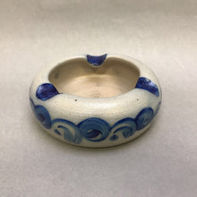 Load image into Gallery viewer, Westwald Blue Salt-Glazed Pottery Ash Tray (1.5x4.25x4.25)

