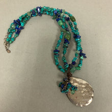 Load image into Gallery viewer, Peyote Bird Sterling Turquoise Lapis Adventurine Necklace (18&quot;)
