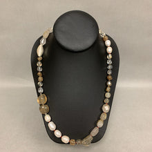 Load image into Gallery viewer, Tica Rosa Sterling Baroque Pearl Quartz Beaded Necklace (32&quot;)
