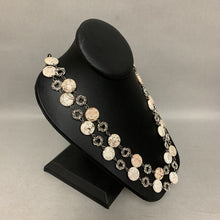 Load image into Gallery viewer, White Turquoise Silvertone Long Beaded Chain Necklace (46&quot;)
