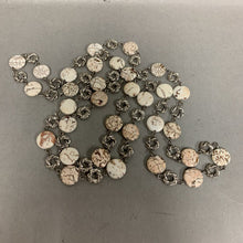 Load image into Gallery viewer, White Turquoise Silvertone Long Beaded Chain Necklace (46&quot;)
