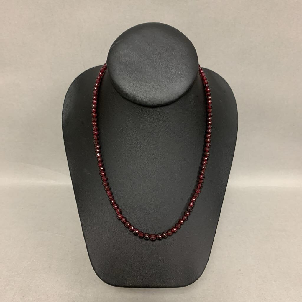 Garnet Beaded Necklace (18
