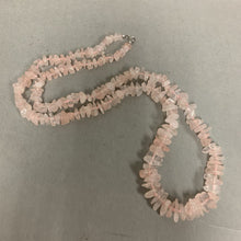 Load image into Gallery viewer, Rose Quartz Chip Beaded Necklace (28&quot;)
