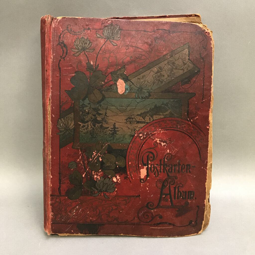 Antique Post Card Album, ~150 Cards, German (11x8)