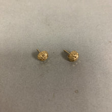 Load image into Gallery viewer, 14K Gold Domed Etched Stud Earrings (0.6g)
